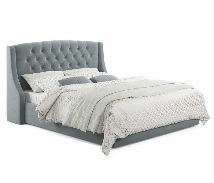 Кровать Stefani 180х200 с подъемным механизмом и матрасом серого цвета