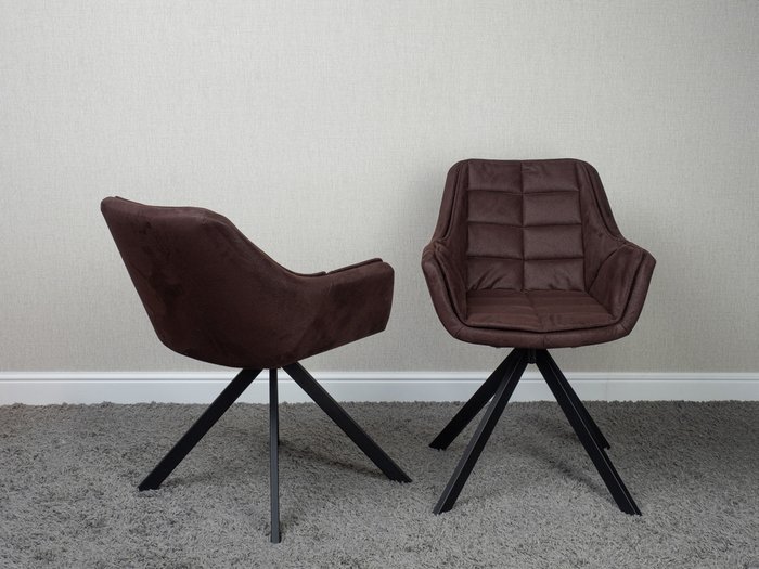 Стул с подлокотниками Orion коричневого цвета - лучшие Обеденные стулья в INMYROOM