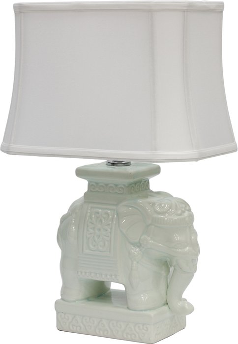 Настольная лампа Слон с абажуром белого цвета - лучшие Настольные лампы в INMYROOM