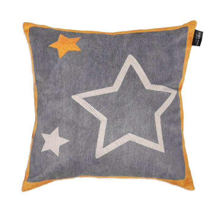 Декоративная подушка Star серого цвета 45х45