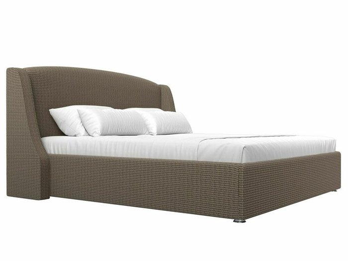 Кровать Лотос 200х200 бежево-коричневого цвета с подъемным механизмом - лучшие Кровати для спальни в INMYROOM