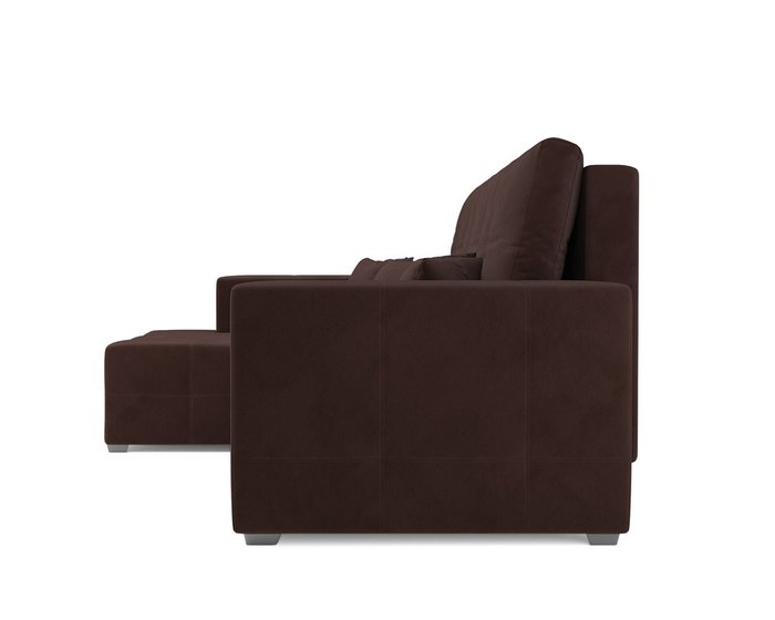 Угловой диван-кровать Монреаль темно-коричневого цвета левый угол - лучшие Угловые диваны в INMYROOM