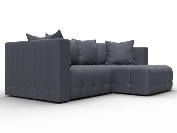 Угловой диван-кровать Лига-052 серого цвета (экокожа) - лучшие Угловые диваны в INMYROOM Угловой диван-кровать Лига-052 серого цвета (экокожа) - лучшие Угловые диваны в INMYROOM