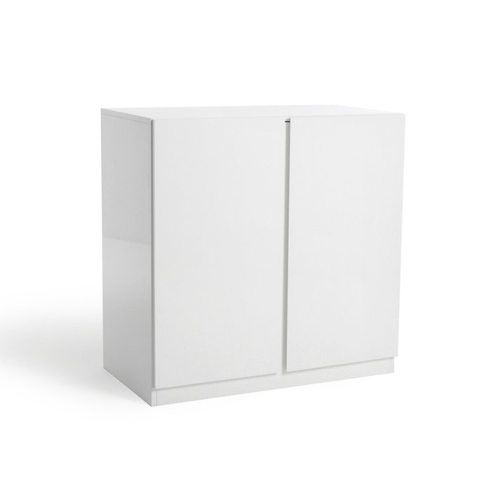 Шкаф низкий с дверцами Leo белого цвета - купить Детские шкафы по цене 35435.0