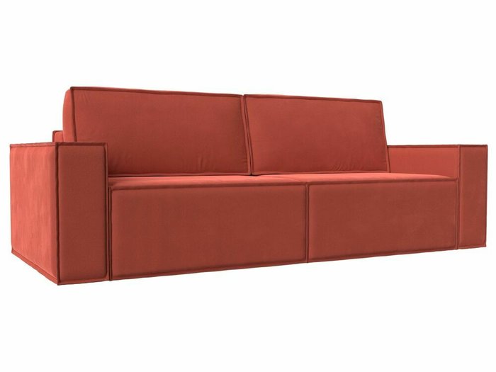 Прямой диван-кровать Куба кораллового цвета