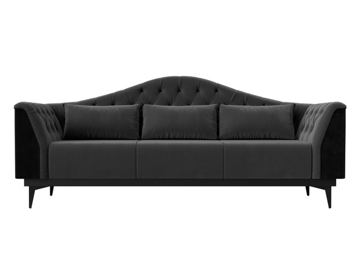 Прямой диван-кровать Флорида серо-черного цвета - купить Прямые диваны по цене 54999.0