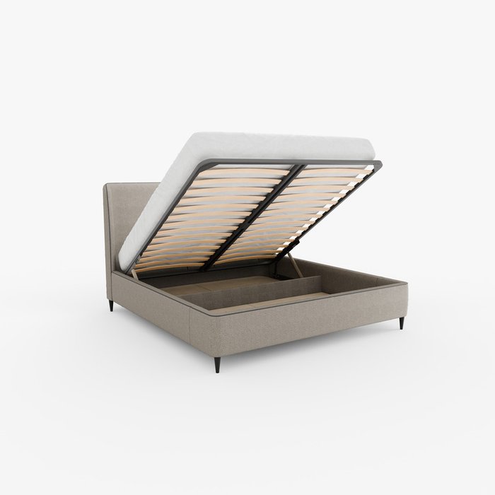 Кровать Perfecto 180х200 бежевого цвета с подъемным механизмом - лучшие Кровати для спальни в INMYROOM Кровать Perfecto 180х200 бежевого цвета с подъемным механизмом - лучшие Кровати для спальни в INMYROOM