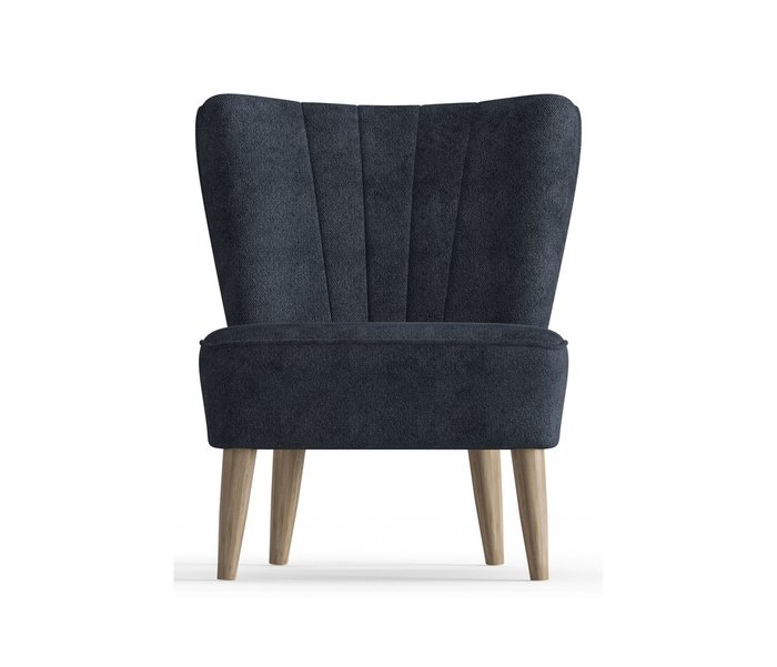 Кресло Пальмира в обивке из велюра темно-синего цвета - купить Интерьерные кресла по цене 16490.0