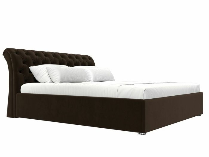Кровать Сицилия 200х200 темно-коричневого цвета с подъемным механизмом  - лучшие Кровати для спальни в INMYROOM