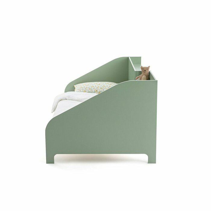 Кровать с полками и кроватным основанием Tagahe 90x190 зеленого цвета - купить Одноярусные кроватки по цене 65286.0