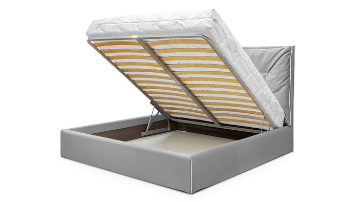 Кровать Миранда 180х200 серого цвета - купить Кровати для спальни по цене 61400.0