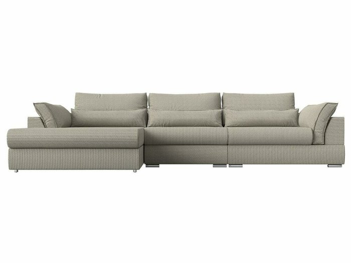 Угловой диван-кровать Пекин Long серо-бежевого цвета угол левый - купить Угловые диваны по цене 109999.0