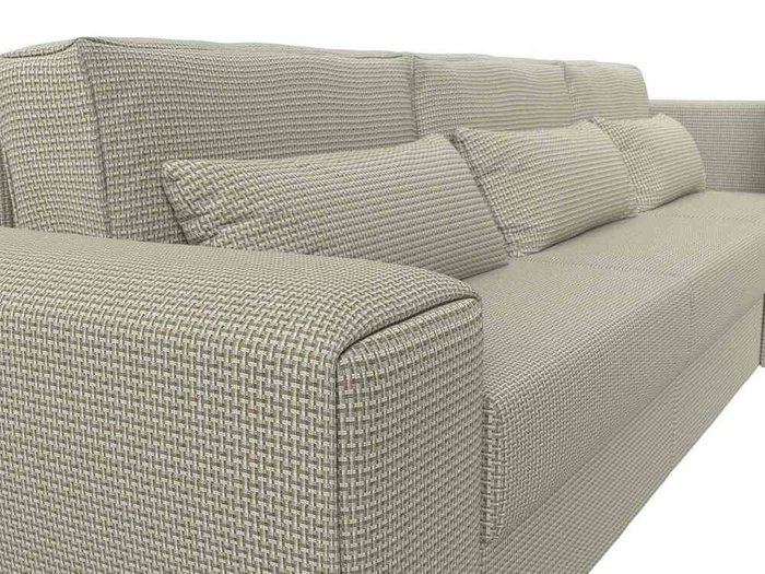 Угловой диван-кровать Лига 008 Long серо-бежевого цвета правый угол - лучшие Угловые диваны в INMYROOM