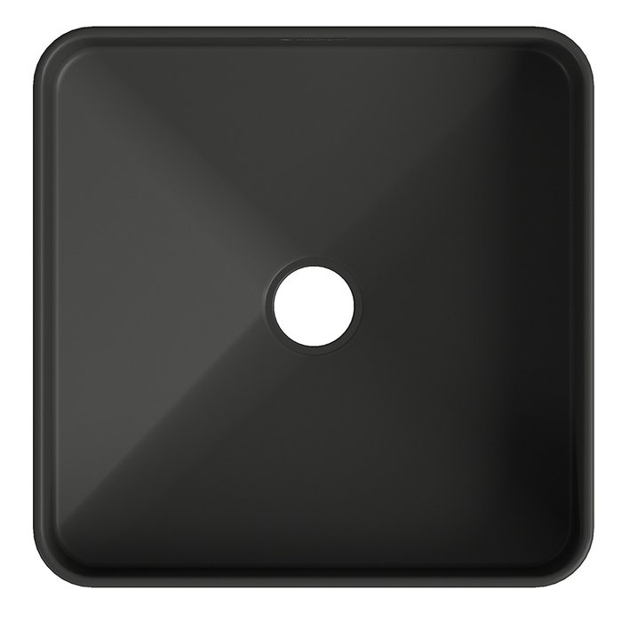 Раковина накладная Aqueduto Espiral квадратная черного цвета D40 - купить Раковины для ванной комнаты по цене 11000.0