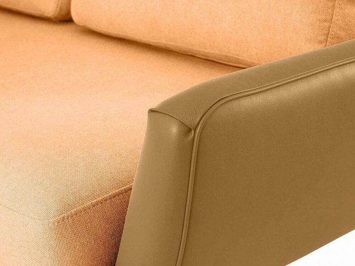 Угловой диван Ispani оранжево-коричневого цвета - лучшие Угловые диваны в INMYROOM