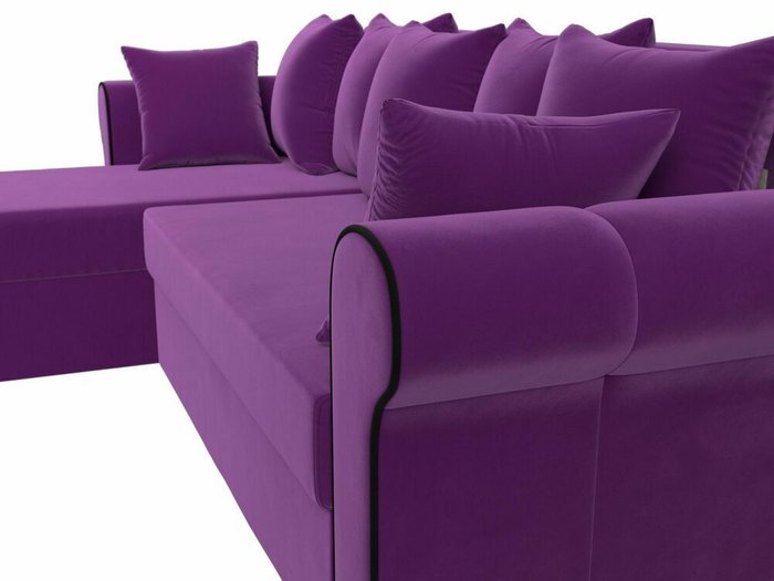 Угловой диван-кровать Рейн фиолетового цвета левый угол - лучшие Угловые диваны в INMYROOM