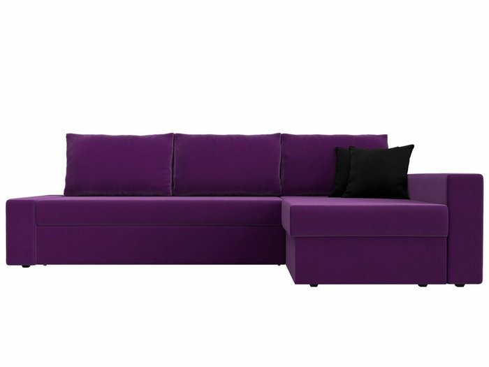 Угловой диван-кровать Версаль фиолетового цвета правый угол - купить Угловые диваны по цене 44999.0