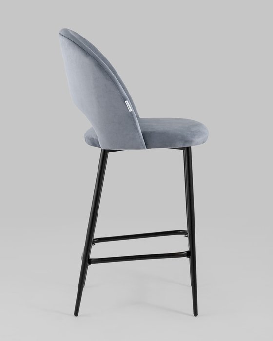 Стул полубарный Меган серого цвета - лучшие Барные стулья в INMYROOM