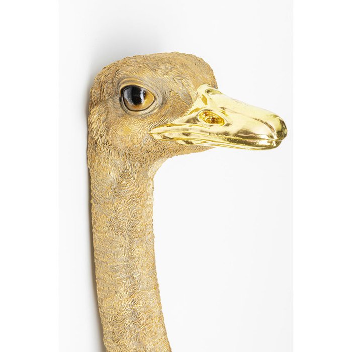 Украшение настенное Ostrich золотого цвета - лучшие Декор стен в INMYROOM