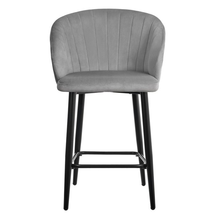 Стул полубарный Paola серого цвета - купить Барные стулья по цене 13140.0