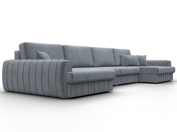 Угловой диван-кровать Лига 057 Лонг темно-серого цвета - лучшие Угловые диваны в INMYROOM Угловой диван-кровать Лига 057 Лонг темно-серого цвета - лучшие Угловые диваны в INMYROOM