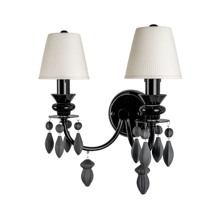 Бра Grace 10203/2W Black (керамика, цвет белый) - лучшие Бра и настенные светильники в INMYROOM Бра Grace 10203/2W Black (керамика, цвет белый) - лучшие Бра и настенные светильники в INMYROOM