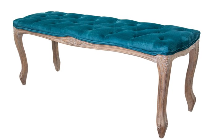 Оттоманка Kina narrow blue голубого цвета - купить Банкетки по цене 18450.0 Оттоманка Kina narrow blue голубого цвета - купить Банкетки по цене 18450.0