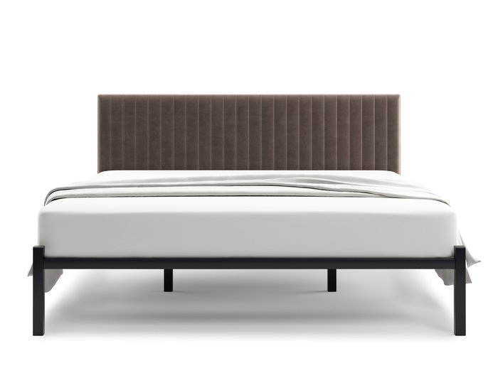 Кровать Лофт Mellisa Steccato 180х200 темно-коричневого цвета без подъемного механизма - купить Кровати для спальни по цене 19900.0