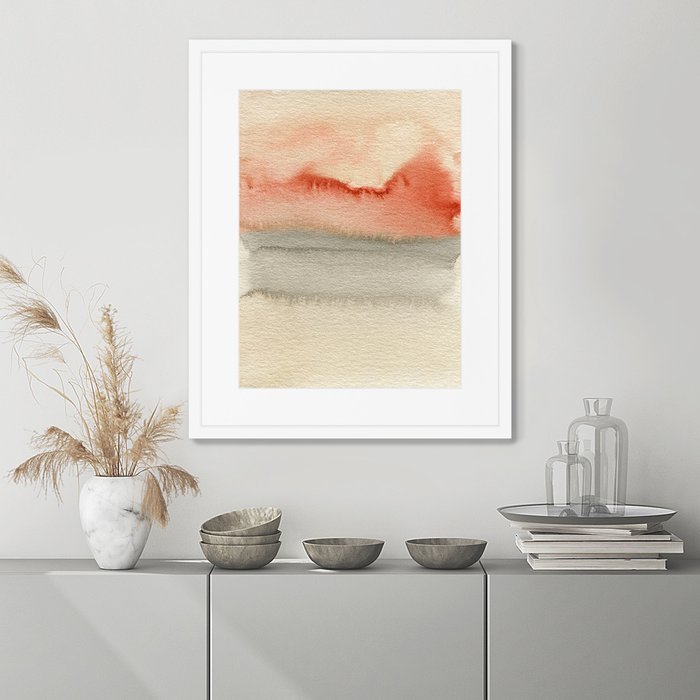Репродукция картины в раме Sunset over the water - лучшие Картины в INMYROOM