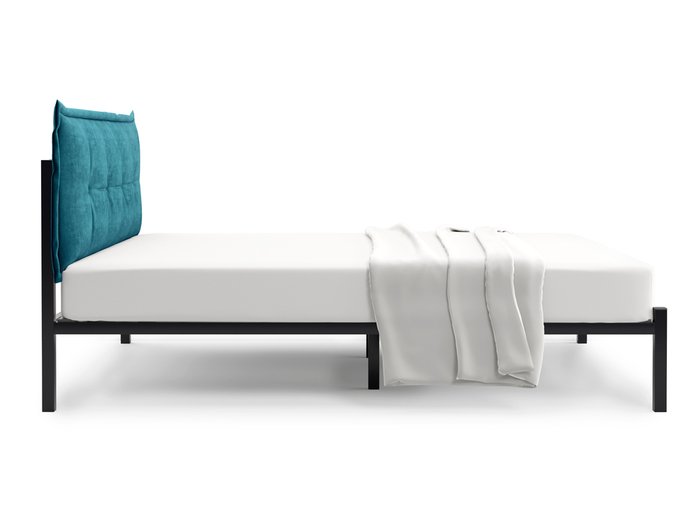 Кровать Лофт Cedrino 160х200 сине-зеленого цвета без подъемного механизма - лучшие Кровати для спальни в INMYROOM