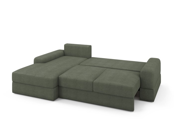 Угловой раскладной диван Elke левый темно-зеленого цвета - купить Угловые диваны по цене 86100.0