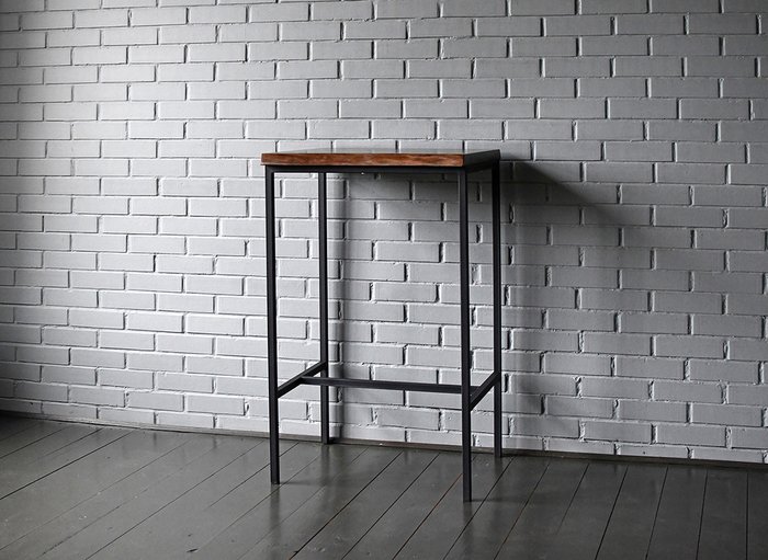 Барный стол Dub 04 черно-коричневого цвета