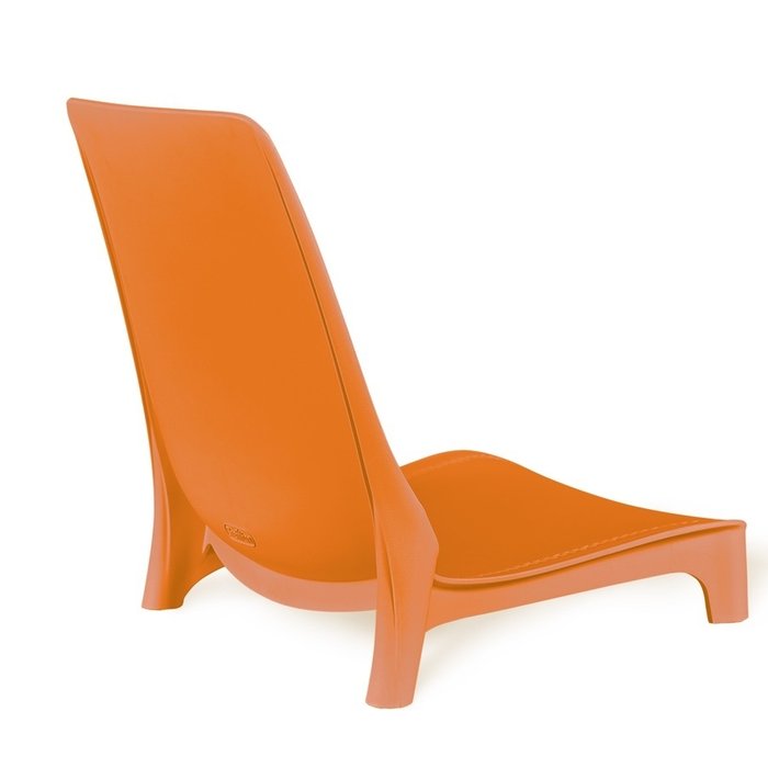 Стул Cecil оранжевого цвета с белыми ножками - лучшие Обеденные стулья в INMYROOM