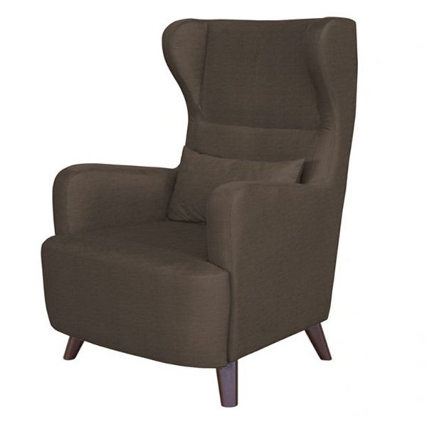Кресло Меланж в обивке темно-коричневого цвета