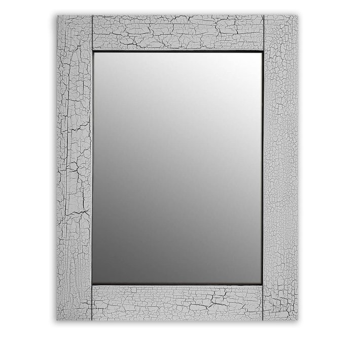 Настенное зеркало Кракелюр 50х65 серого цвета