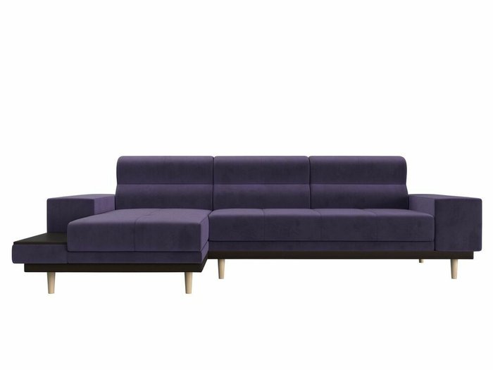 Угловой диван-кровать Леонардо фиолетового цвета левый угол - купить Угловые диваны по цене 49999.0