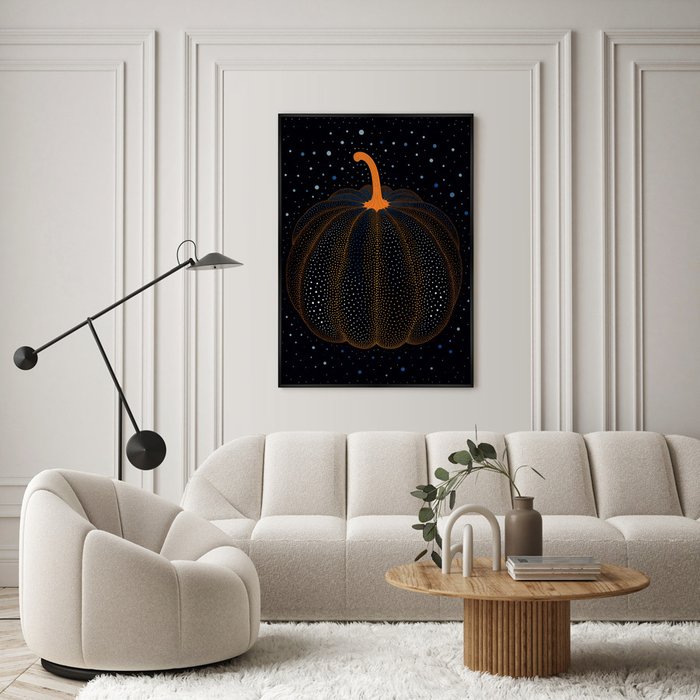 Репродукция картины Pumpkin sparkling in the night, 2024г. - лучшие Картины в INMYROOM