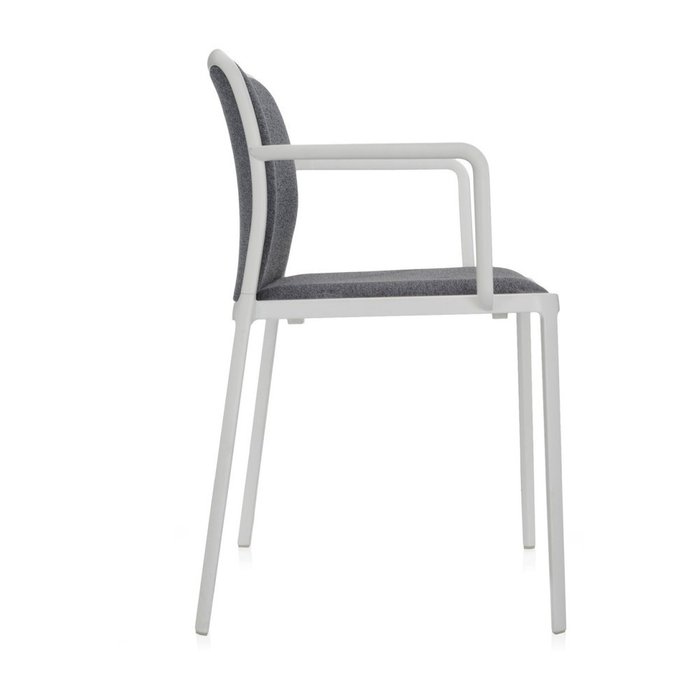 Стул Audrey Soft темно-серого цвета с подлокотниками - лучшие Обеденные стулья в INMYROOM