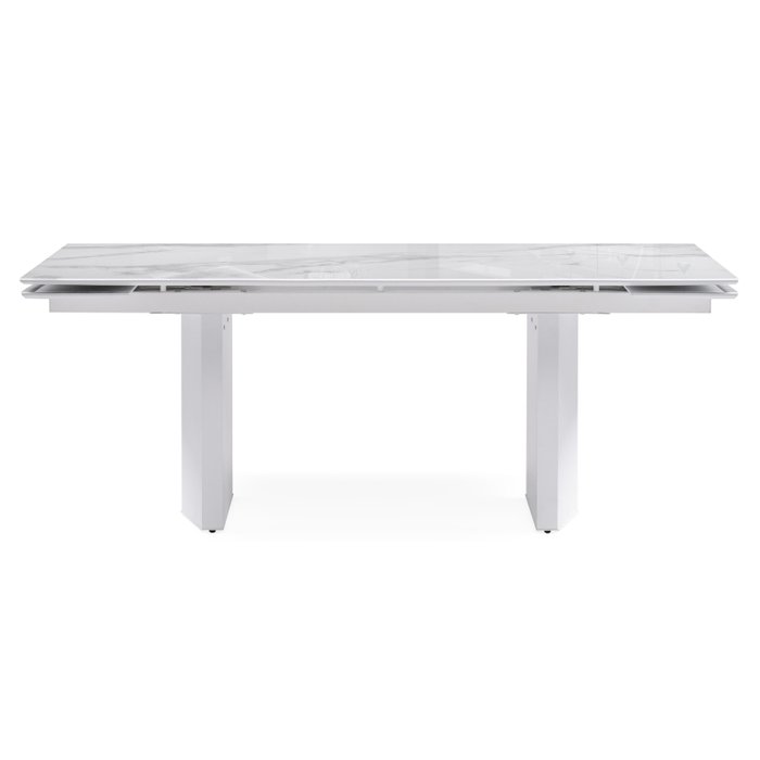 Раскладной обеденный стол Монеронт белого цвета - купить Обеденные столы по цене 50990.0