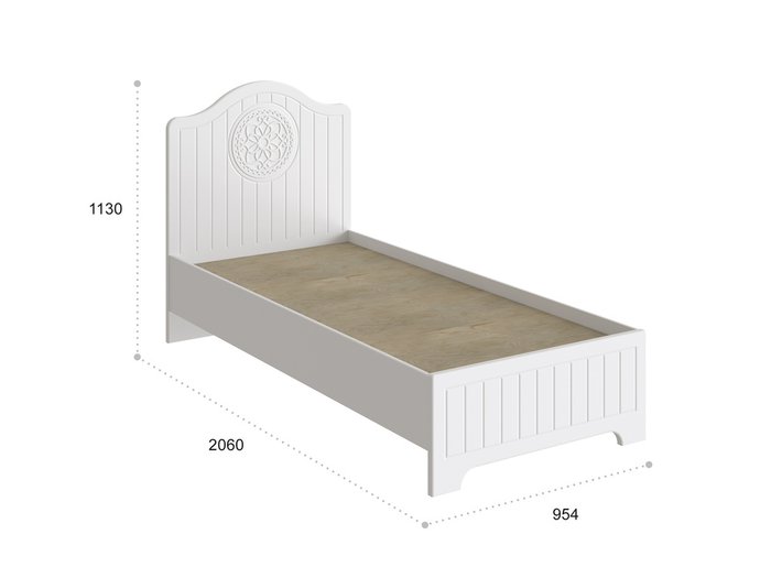 Кровать Монблан 90х200 белого цвета - купить Кровати для спальни по цене 19191.0