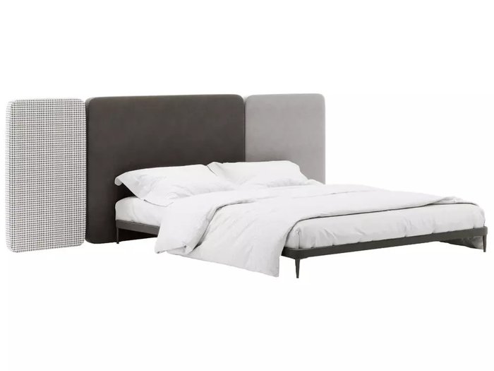 Кровать Licata 180х200 композиция 1 серого цвета