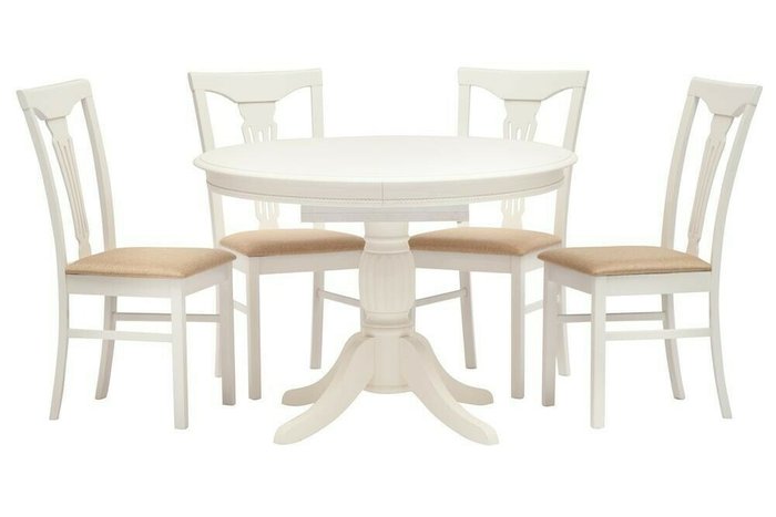 Стол обеденный раскладной Leonardo белого цвета - лучшие Обеденные столы в INMYROOM