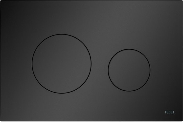 Кнопка смыва Tece Loop черного цвета с эконом режимом