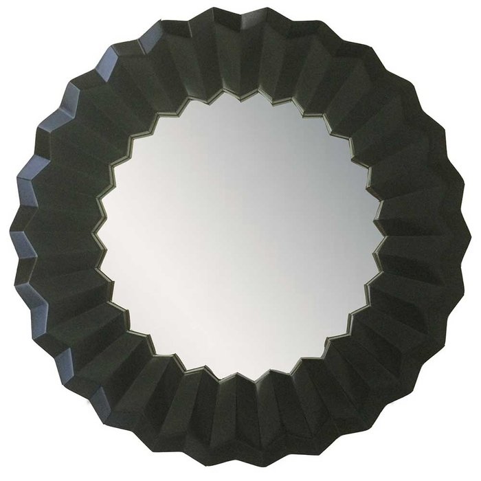 Настенное зеркало Гранита в раме черного цвета