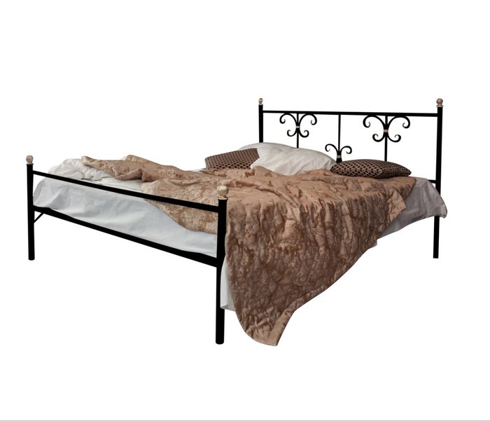 Кровать Симона 160х200 черного цвета - купить Кровати для спальни по цене 27990.0