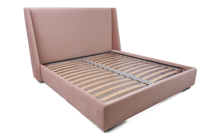 Кровать Эми розового цвета 160х200 с подъемным механизмом  - купить Кровати для спальни по цене 90540.0