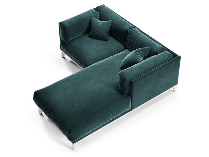Угловой диван Case синего цвета - лучшие Угловые диваны в INMYROOM