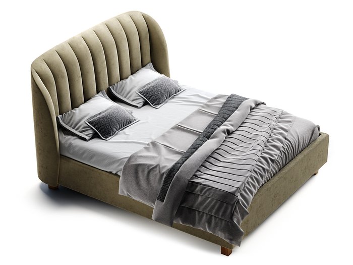 Кровать Tulip серо-бежевого цвета 180х200 - лучшие Кровати для спальни в INMYROOM