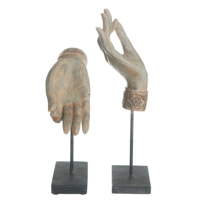 Декор настольный Рука серого цвета - купить Фигуры и статуэтки по цене 3480.0