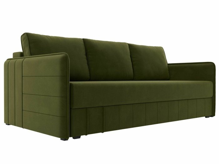 Прямой диван-кровать Слим зеленого цвета с пружинным блоком